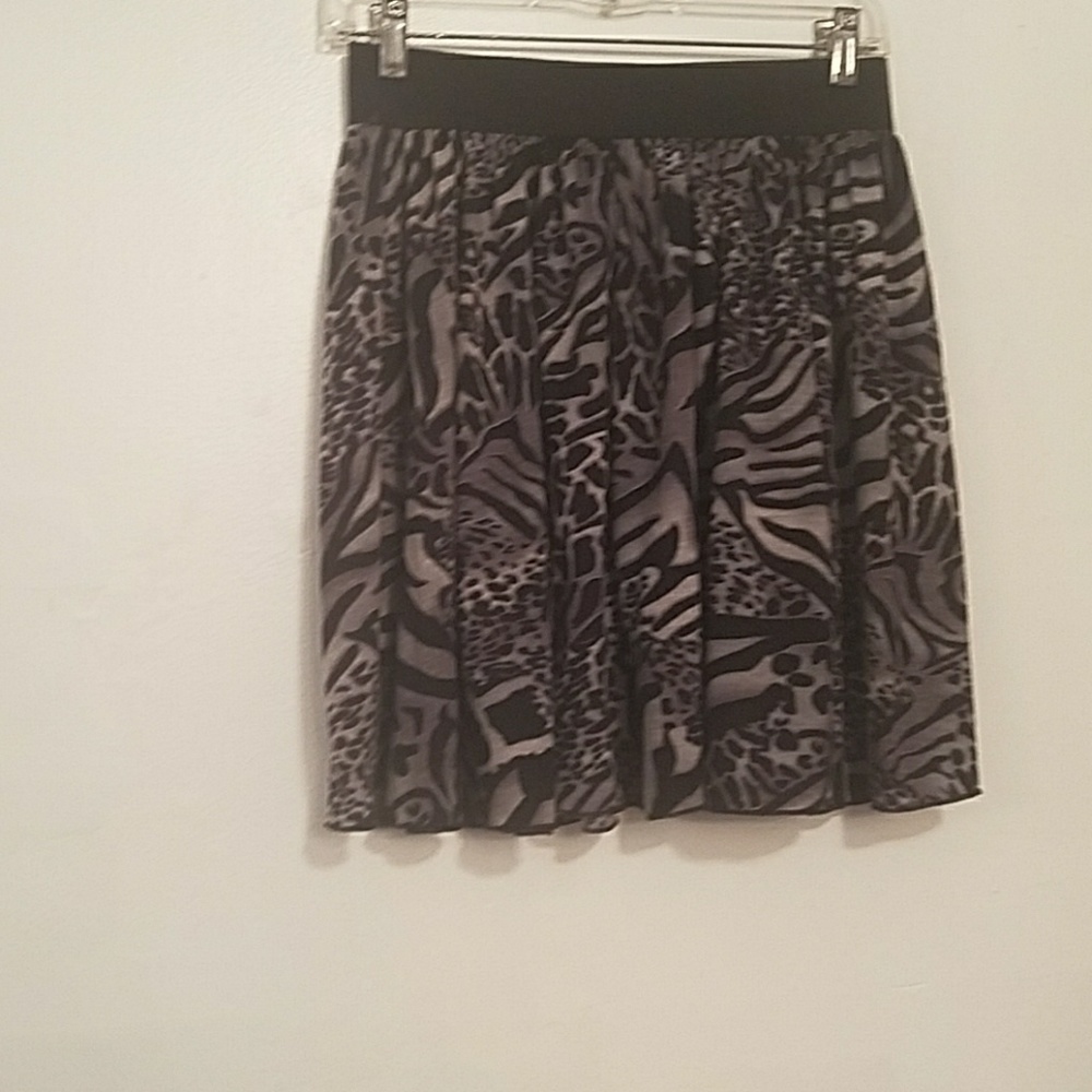 Black & Grey Mini Skirt
